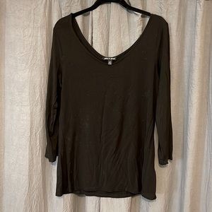 EUC Cable & Gauge 3/4 sleeve tee L